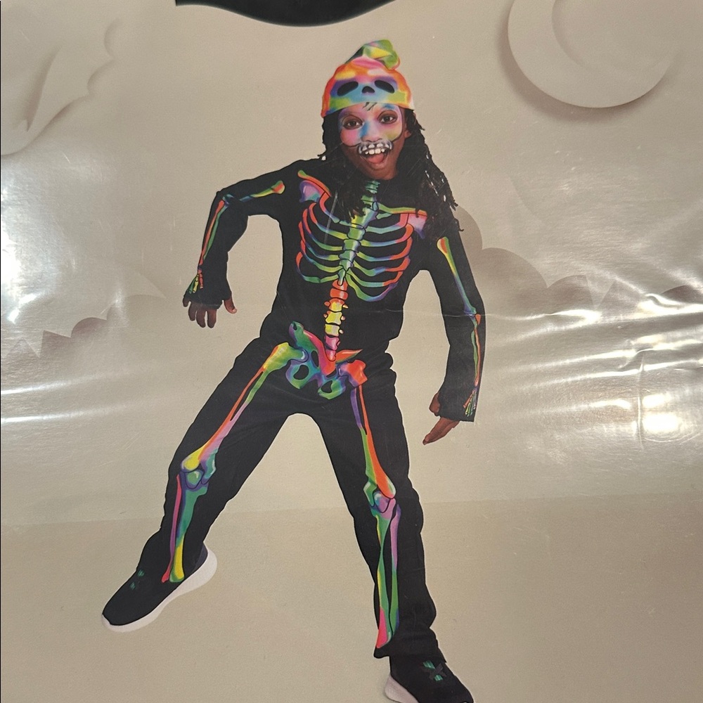 Brand new! HYDE AND EEEK! Boutique Color Melt skeleton costume MED 8 Halloween